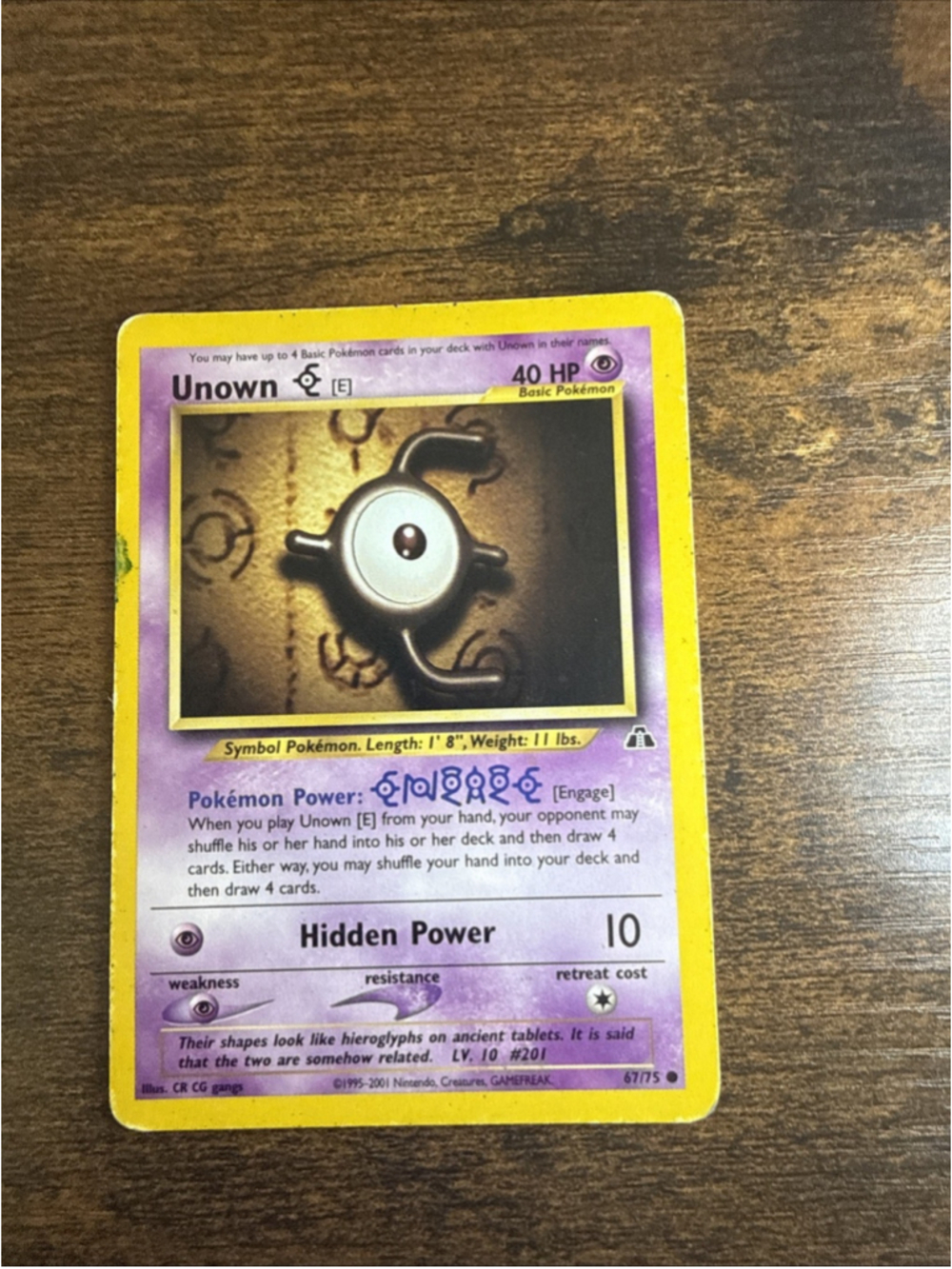 Unown [E] 67/75 Neo Discovery Regular